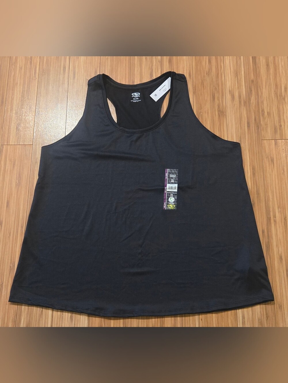 NWT Athletic Works Solid Black Racerback Tank